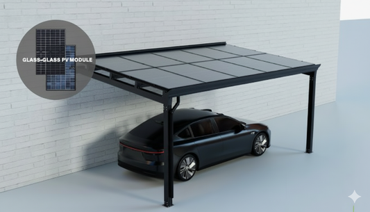 Påbygget enkle bil solcelle carport